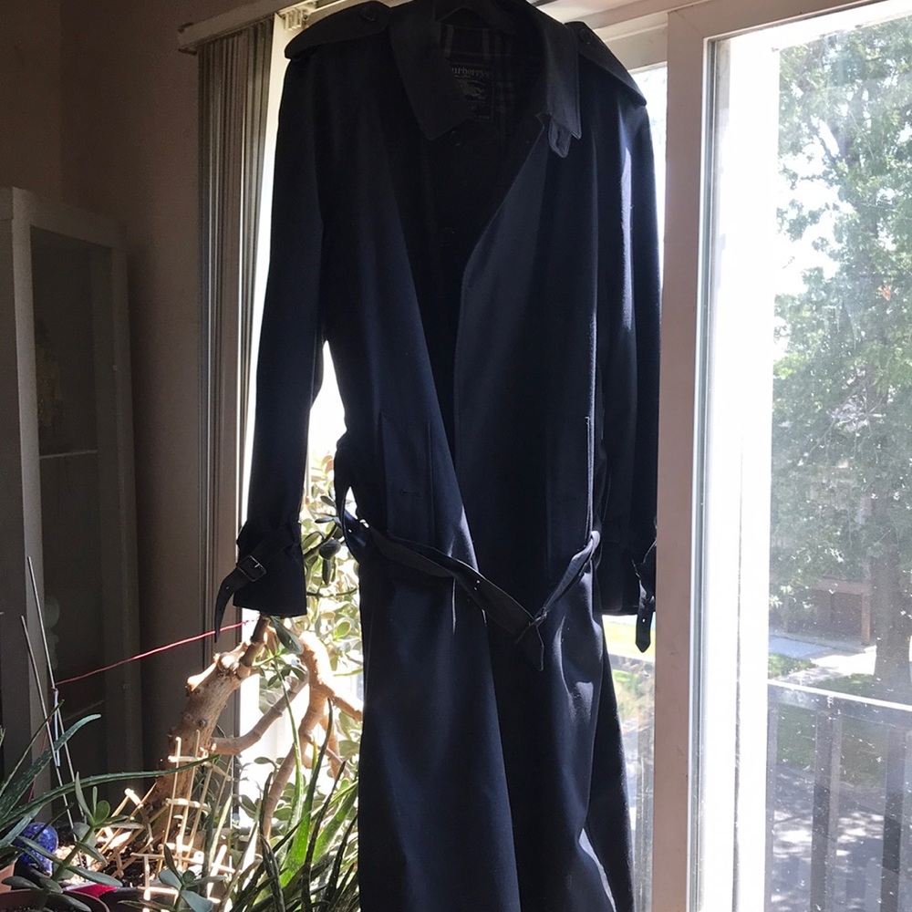Burberrys blue trench coat England